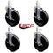 Service Caster 6'' Phenolic Swivel 7/16'' Grip Ring Stem Caster with Total Lock Brake, 4PK SCC-GR20S615-PHS-TLB-716138-4 - alternate 2
